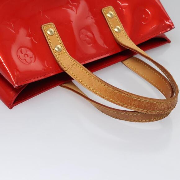 LOUIS VUITTON Monogram Vernis Reade PM Hand Bag Red Rouge M91088 - Picture 7 of 13